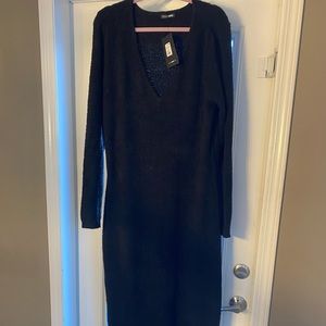 Black sweater dress
